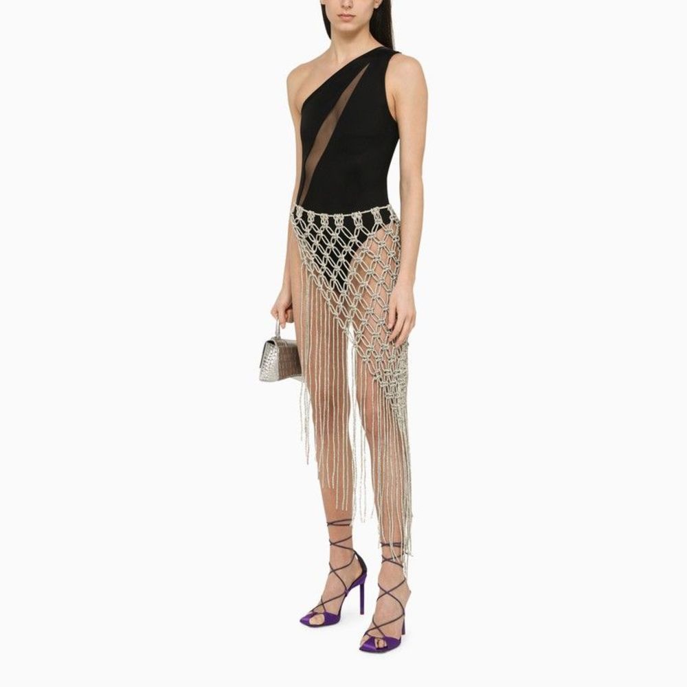 Giuseppe Di Morabito Silver Lurex Pareo Skirt - Picture 2 of 5